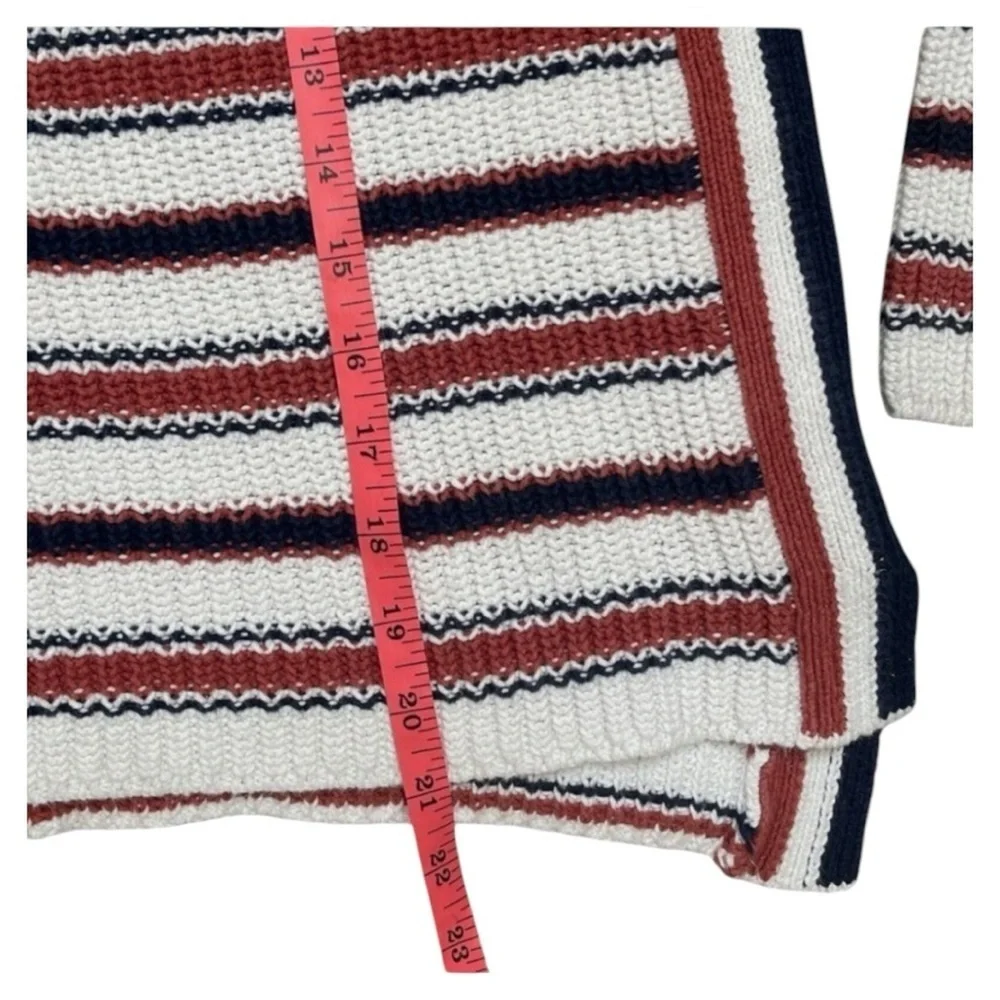 EUC Max Studio Women's Multicolor Cotton Striped Long Sleeve Pullover Sweater - Picture 6 of 7